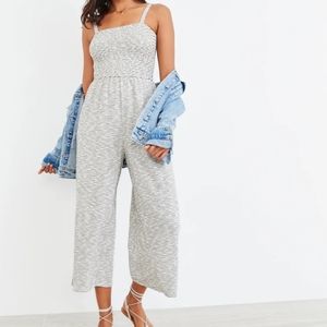 🆕️ Smocked Top Textured-Stripe Cami Jumpsuit